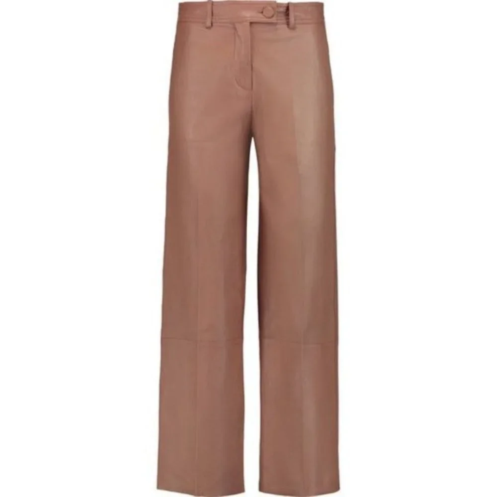 Helmut Lang Wide-Leg Leather Pants - Picture 1 of 7